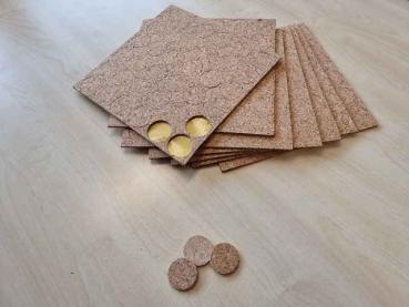 Presskorkplättchen rund stark haftend